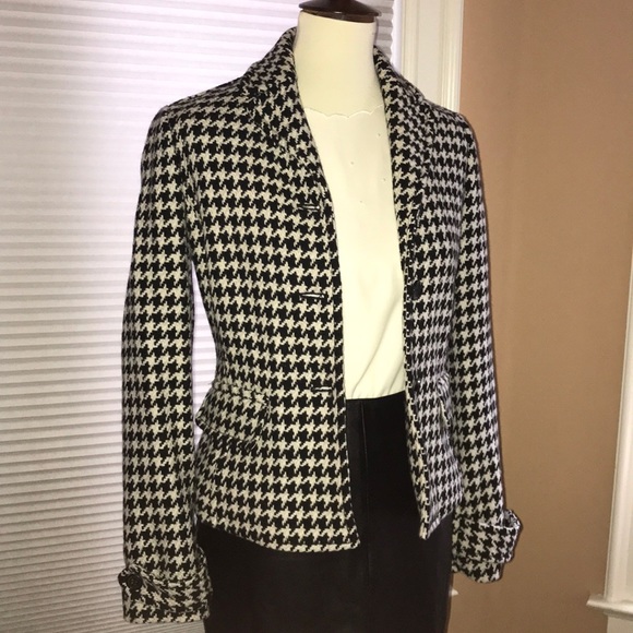 Houndstooth B+W vintage blazer. VNT Liz Claiborne - Picture 2 of 8